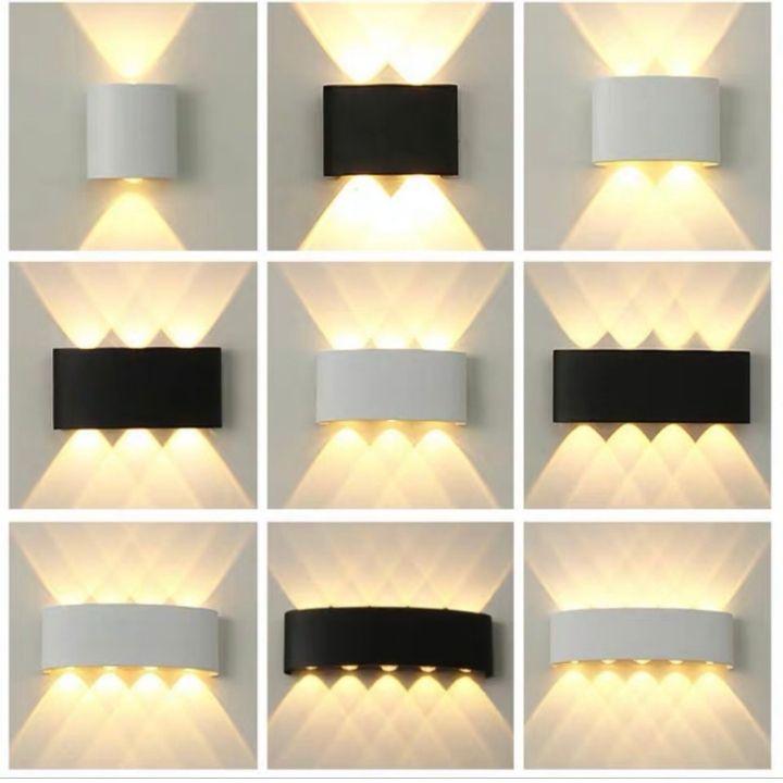 Đèn hắt tường 2 đầu trang trí gắn treo tường cầu thang ban công điện 220v 2 4 6 8 10 tia Manco