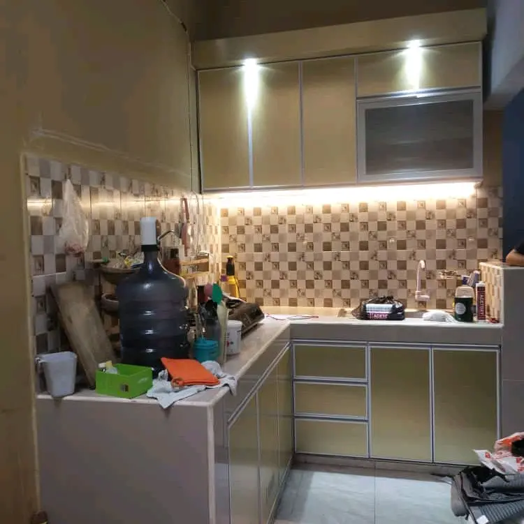 kitchen set aluminium alumunium anti rayap Minimalis Rak Furniture 4