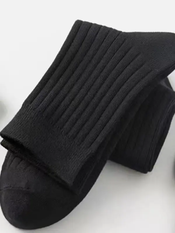 Men's 6 Pairs Solid Crew Socks, Casual Plain Comfy Breathable Soft Cozy Mid Calf Socks for Daily Life, Menswear, Men's Socks & Hosiery for All Seasons, Crew Socks, Socks for Men,  Mens Fashion 7