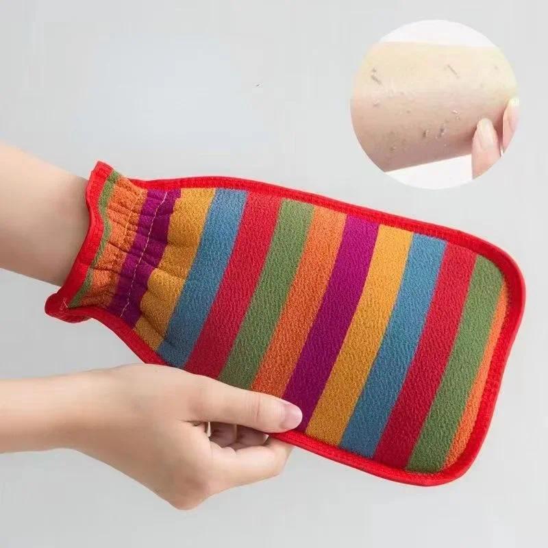 Găng tay tắm cho Em Bé dành cho trẻ em và trẻ mới biết đi, Găng tay bàn chải tắm sọc, Khăn tắm, Khăn lau, Thích hợp cho trẻ em và người lớn, Lý Tưởng để tắm, làm sạch và mát xa 1