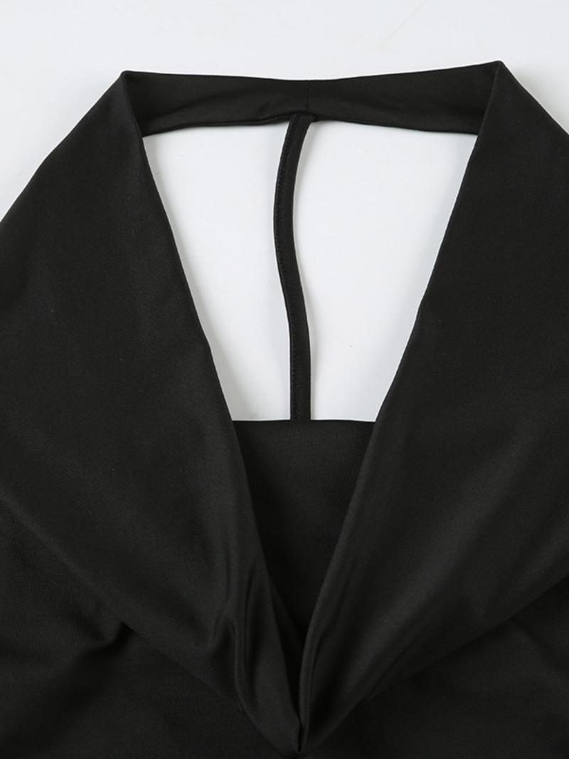 Product Introduction of Women's Solid Dress, Fashion Casual Backless Dress for Daily Outdoor Wear, Women Dress for Summer 8