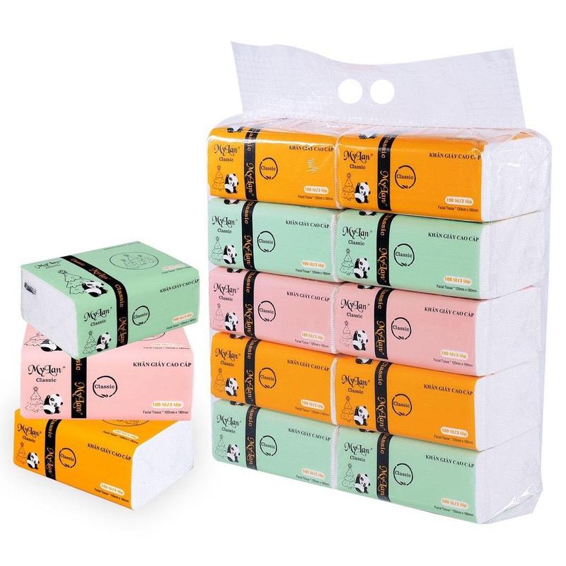 Thùng 30 Gói Giấy Ăn MyLan, Giấy Rút Cao Cấp 3 Lớp 300 Tờ/ Gói Gia Dụng Số 1 Việt Nam