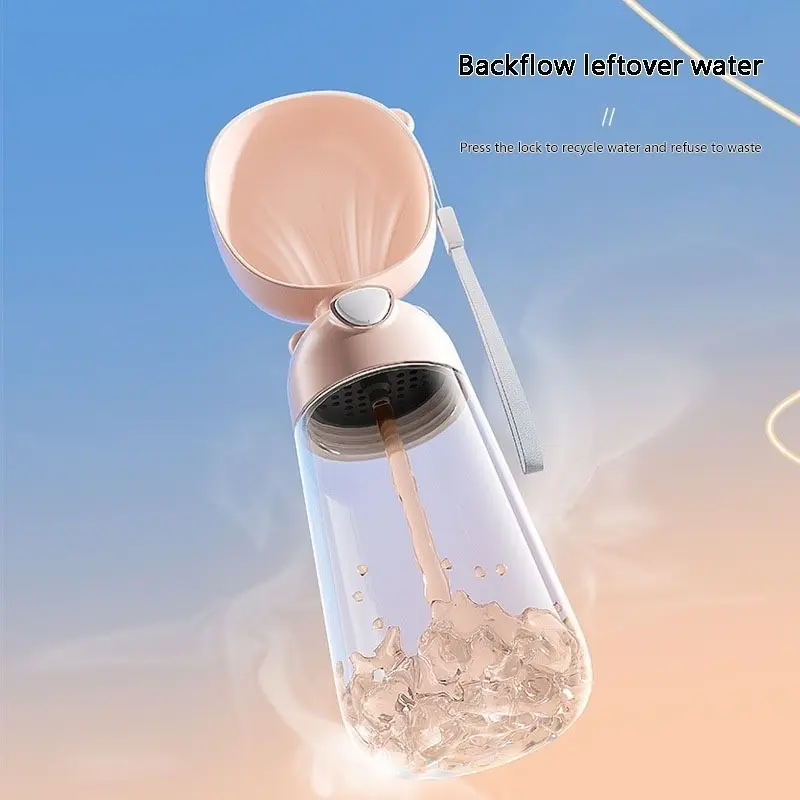 Product Introduction of Pet Water Bottle Portable Pet Accompanying Cup Cat Dog Travel Water Bottle Drinking Food Bowl 2 in 1 20