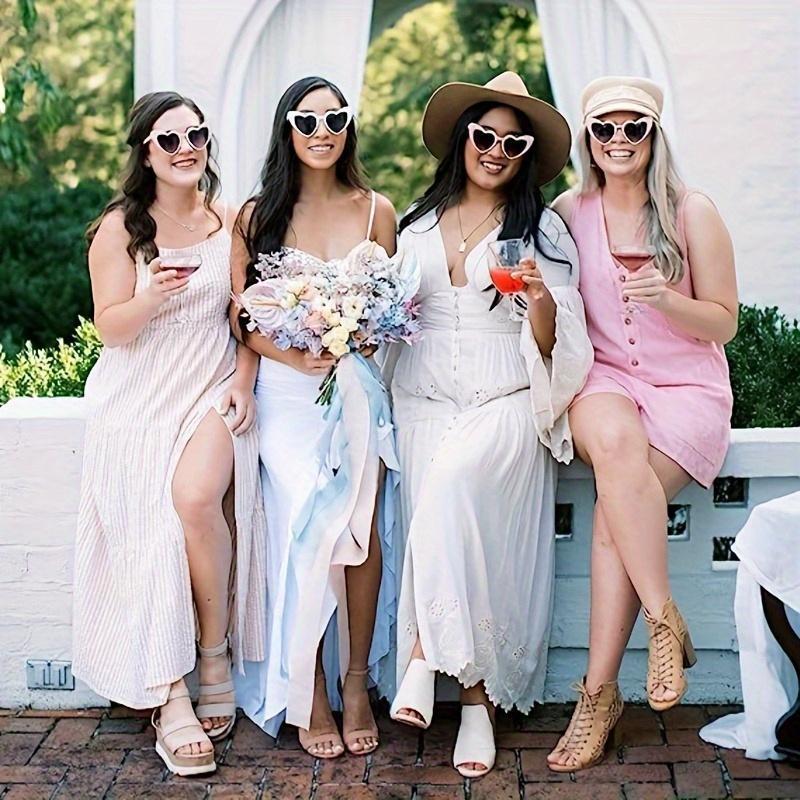 Product Introduction of Heart Shaped Sunglasses, 10pcs Party Decorative Sunglasses, Eyewear Supplies for Wedding Beach Travel Christmas New Year Party 13