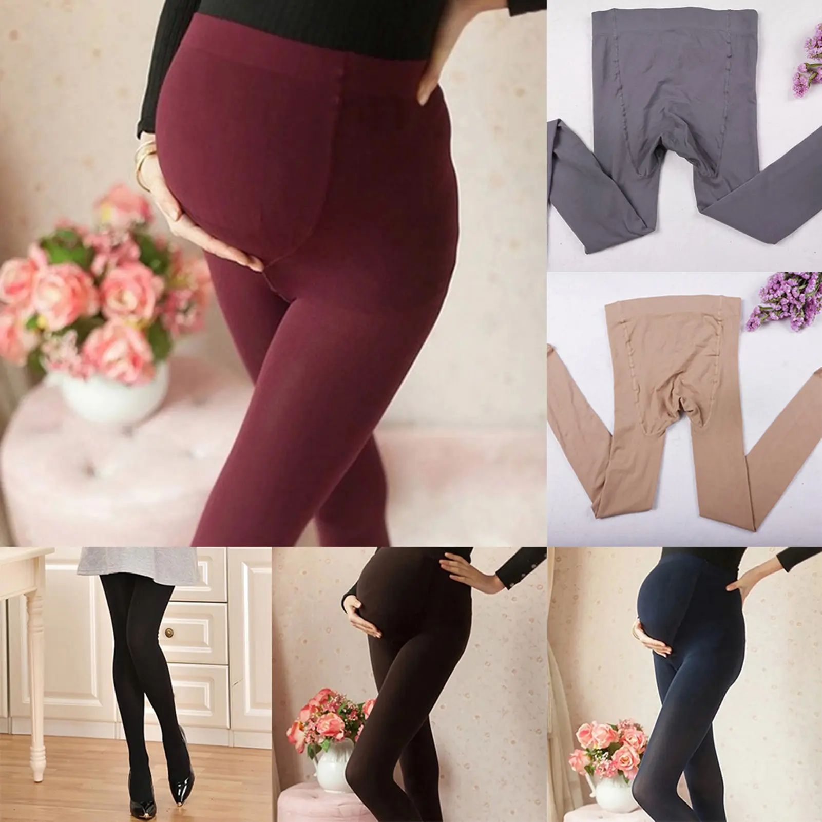 Quần Tất Dày Mùa Đông, Cho Phụ Nữ Mang Thai, Quần Legging Bầu Ấm Áp, Quần Tất