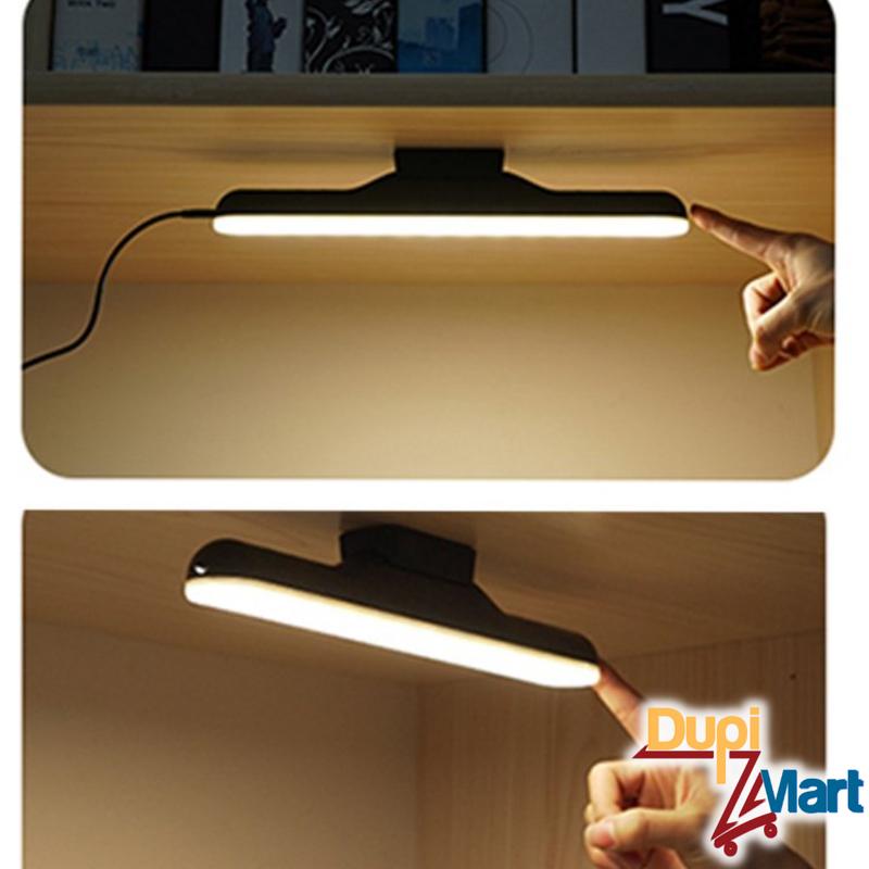 Đèn Led dài dán tường tích điện 1800mAh sạc USB gắn nam châm để bàn học bàn làm việc 3 chế độ sáng cảm ứng điểm chạm Phụ Kiện đế hít nam châm và cáp sạc kèm theo