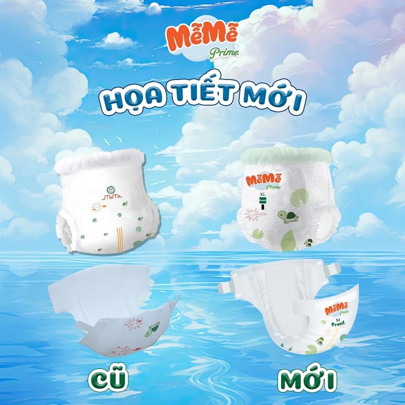 [Shop TD02] Tã bỉm Mễ Mễ thường, Mễ Mễ Prime Mềm Mỏng Siêu Thấm Khô Thoáng Cho Bé Mền Xốp 8