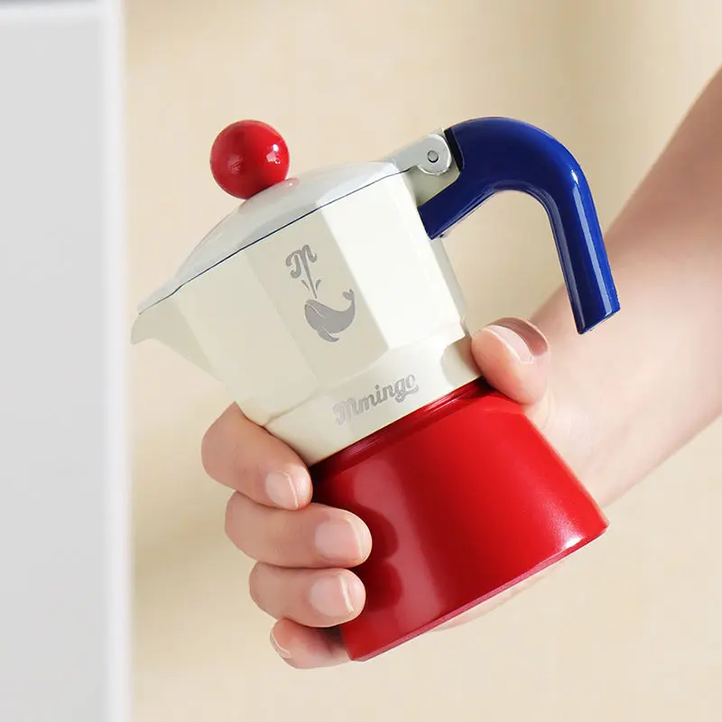 In Stock Mingxiang Moka Pot 6 6 Small Mini Single Moka Pot Italian Coffee Pot Set One Person Moka Pot
