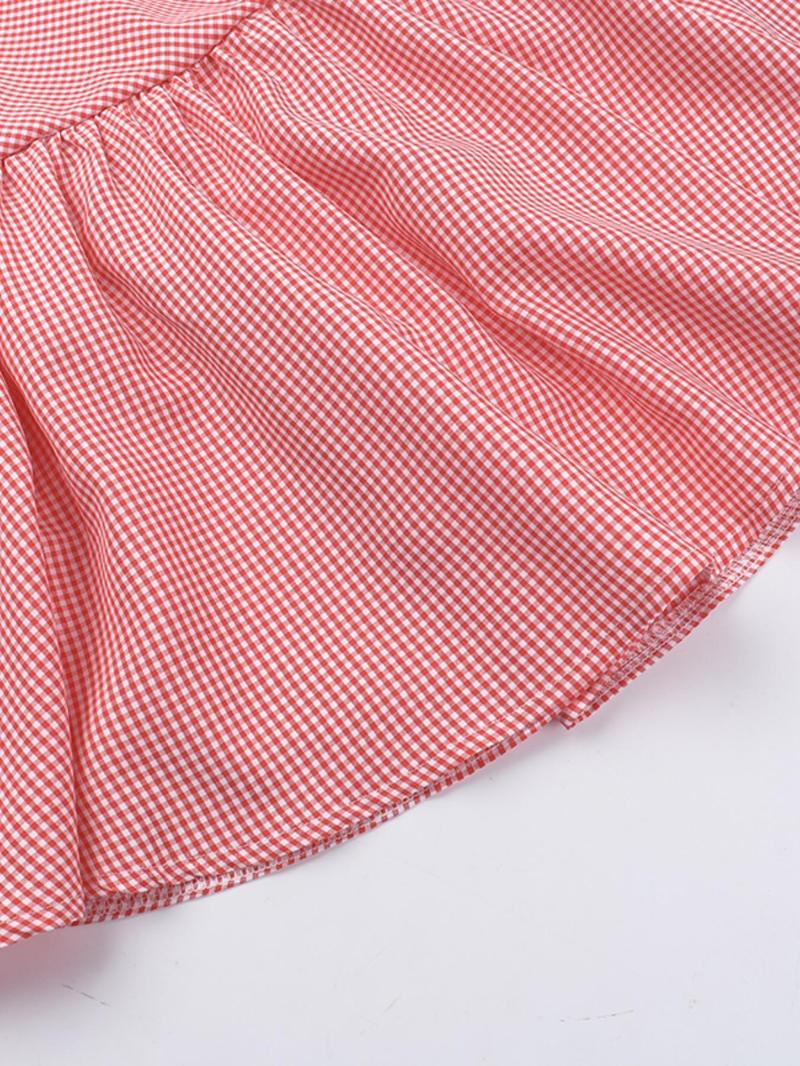 Product Introduction of Women's Plaid Print Tie Back Cami Top, Casual Sleeveless Top for Summer, Ladies Clothes for Daily Wear 8