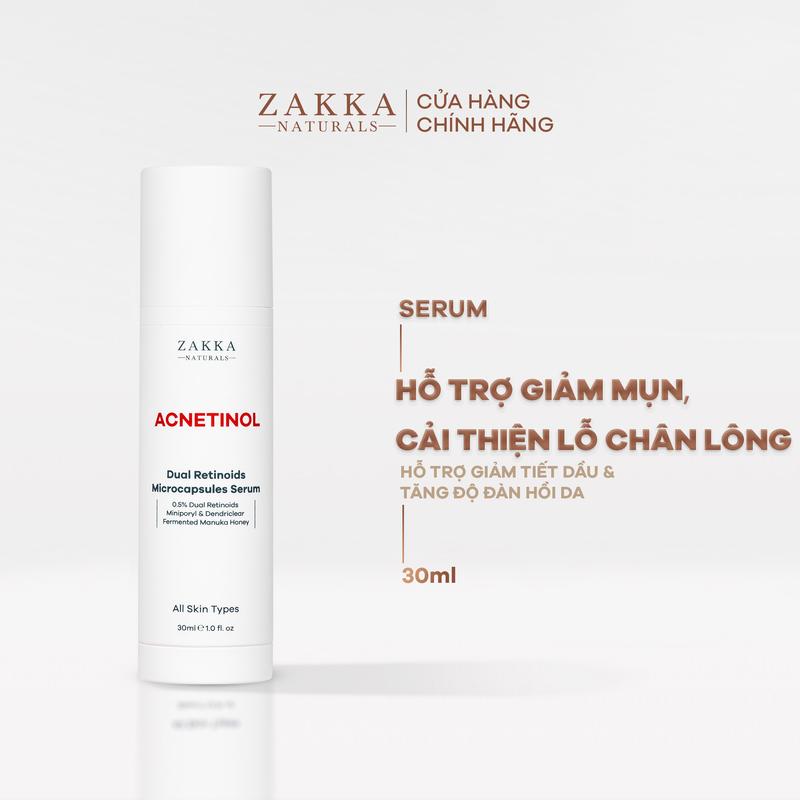 Tinh chất Retinol Zakka Naturals dành cho da dầu, mụn - Acnetinol 30ml