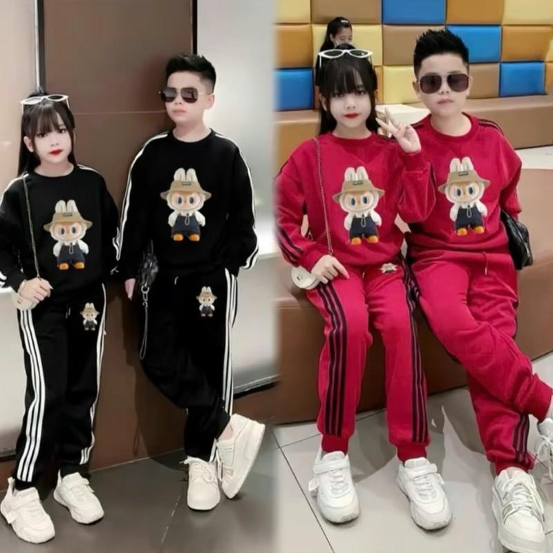 bộ nỉ cho bé trai, size 14-45kg, mẫu CQA  chất liệu mềm dẹp mịn không sùi, phong cách Hàn Quốc, thiết kế sành điệu h & đồ  bộ  nỉ 2