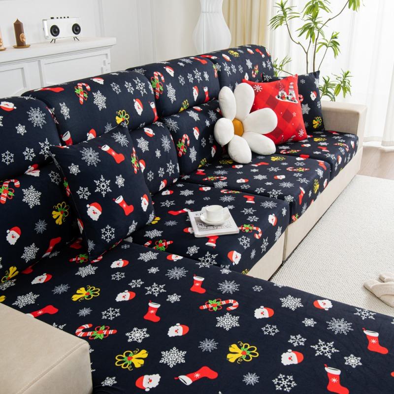 Product Introduction of Christmas Sofa Seat Cover Corner Couch Cushion Slipcover Combination Sofa Mattress L-shaped Chaise Lounge Covers 53