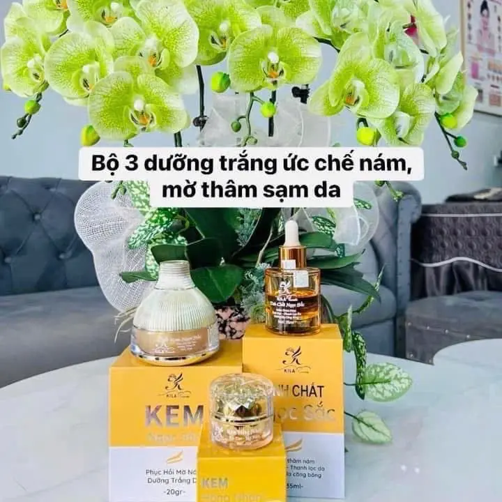Bộ 3 Kem  Ức chế Nám Kila Serum Skincare - Giải Pháp Hiệu Quả Cho Da Bị Nám tất cả các loại da collagen