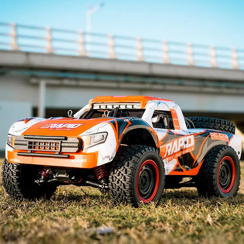 1:14 4WD Remote Control High Speed Car, Brushless Motor RC Car with LED Lights, Off Road Remote Control Car, Birthday Gift for Adults & Teens 4