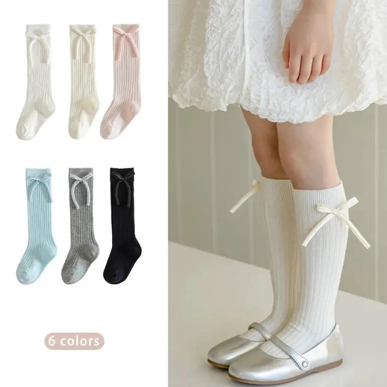 Kaos Kaki Anak Panjang Pita / Kaos Kaki Pita Panjang Selutut / Kaos Kaki Karakter Pita Lucu Anak Perempuan / Kaos Kaki Anak