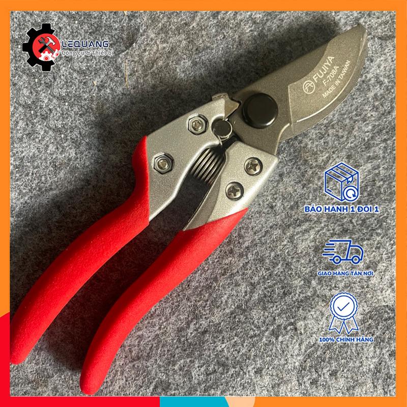 kéo cắt cành cây FUJIYA F-708A  7inch siêu sắt - Lưỡi kéo cứng chắc, sắc bén - chất liệu thép không gỉ - dụng cụ làm vườn bằng thép - kéo tỉa dặm - cắt cành cây cà phê keolam vuon