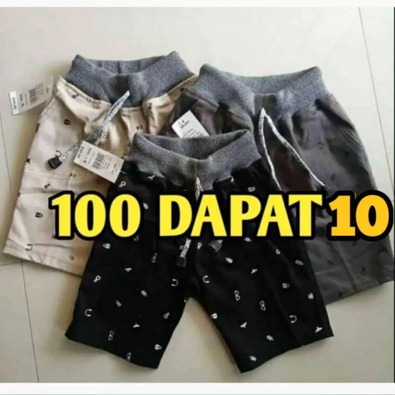 Celana Pendek Anak Katun Lembut Motif Fashion