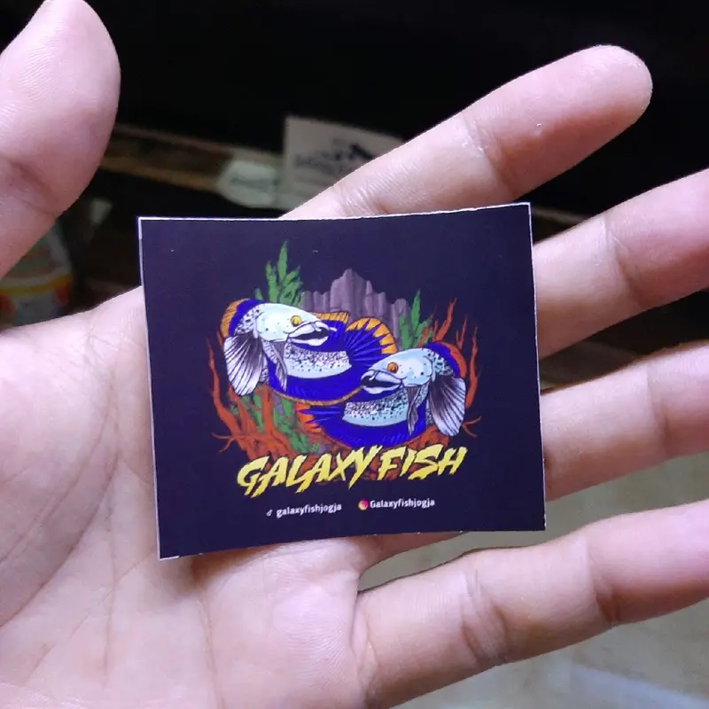 STIKER gambar maru ys batik hiasan aquarium 1
