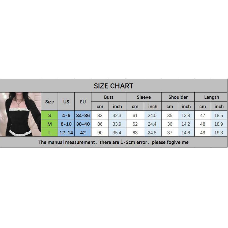 Product Introduction of Fairycore Lace Trim Suqare Collar T-shirt Korean Grunge Long Sleeve Slim Fit Tees Cottage Y2K Aesthetic Retro Milkmaid Crop Top 30