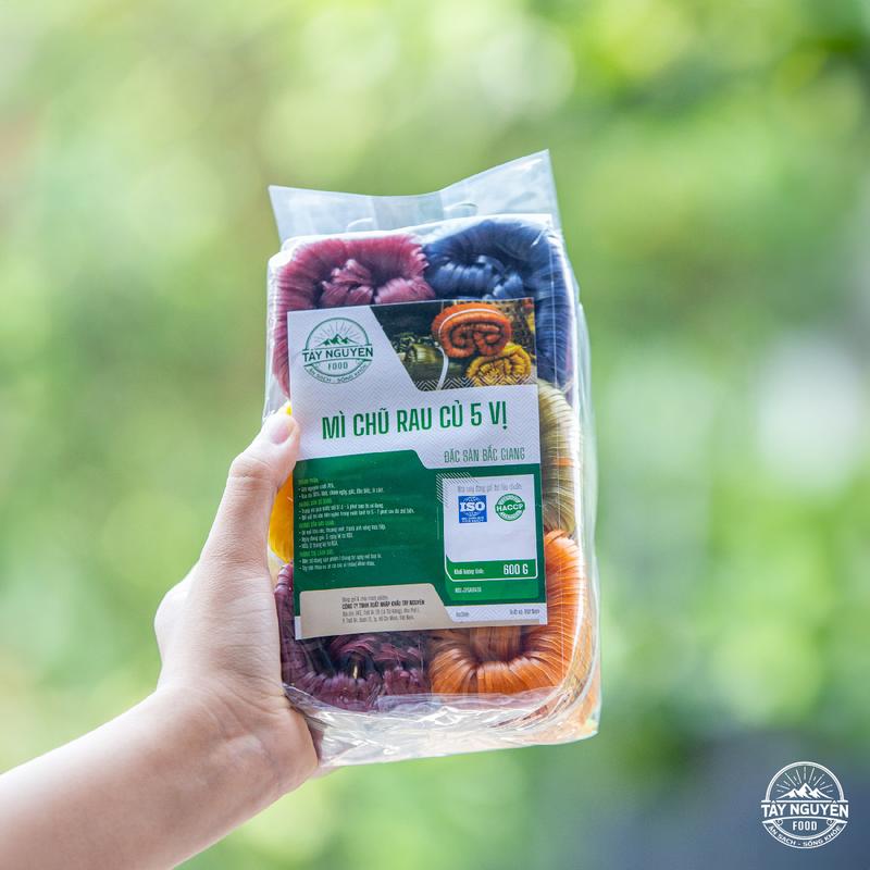 Mỳ chũ rau củ 5 vị 600g healthy đặc sản Bắc Giang Tây Nguyên Food - Việt Nam