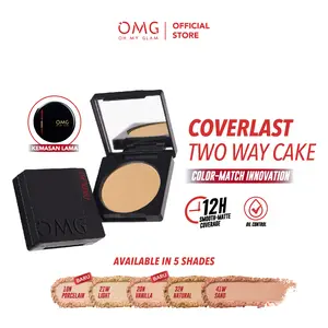 [PILIHAN CREATOR OMG] OMG Oh My Glam Coverlast Two Way Cake 12 g - Bedak Padat Kontrol Minyak