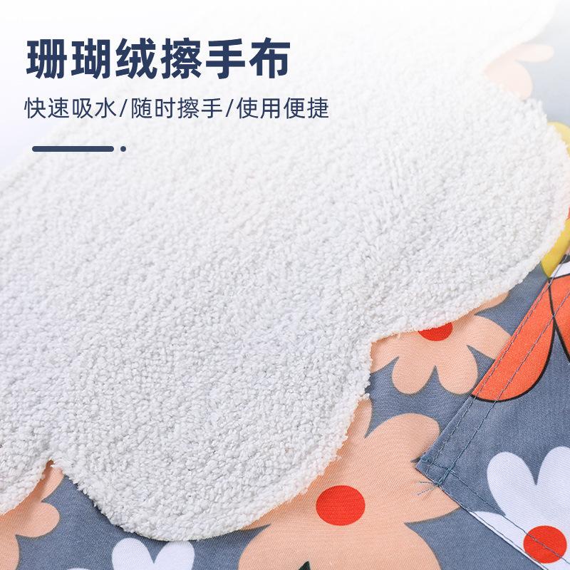 Waterproof Apron Home Kitchen New Work Women's Oil-Proof Cute Japanese Style Fashion Apron Strap 2