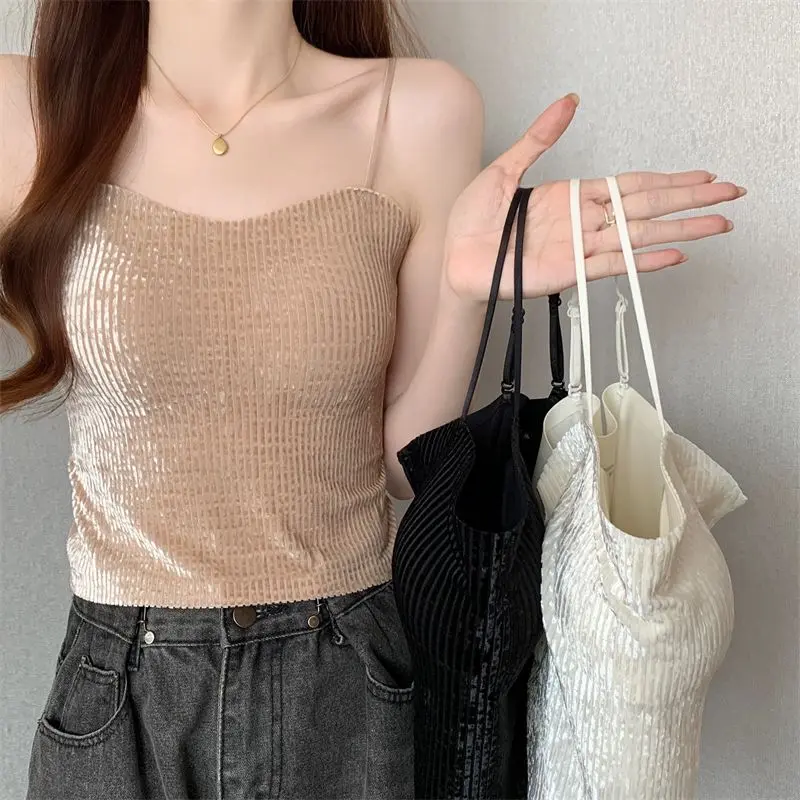 Áo lót bông nguyên chất phụ nữ 1 miếng với gối ngực Top Women