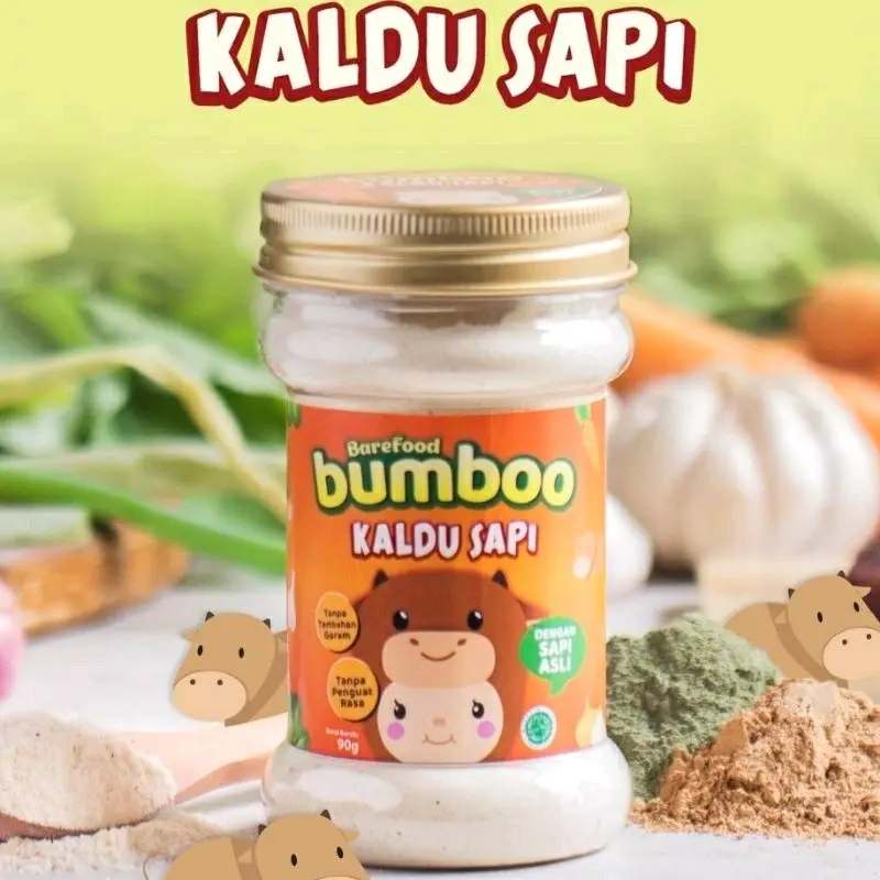 Kaldu MPASI Bayi Non MSG Bumboo Bebas Gula Garam Rasa Sapi / Ayam / Jamur / Ikan Teri / Ati Ayam / Keju Bubuk Botol / Abon Ayam / Abon Sapi untuk Makanan / Soup Alami 4
