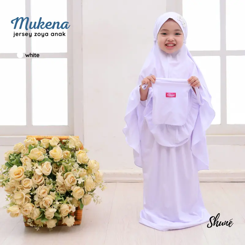 Shune Mukena Anak 2-15 Tahun S-XL Jersey Zoya Adem Ringan Free Tas 4