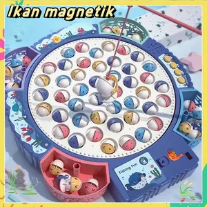 Baby Magnetic Fishing Game 1-3 tahun Puzzle Anak-anak Hari lahir pertama Hadiah Anak-anak kecil dan anak-anak perempuan Kecerdasan Pembangunan MainanMainan musik anak-anak