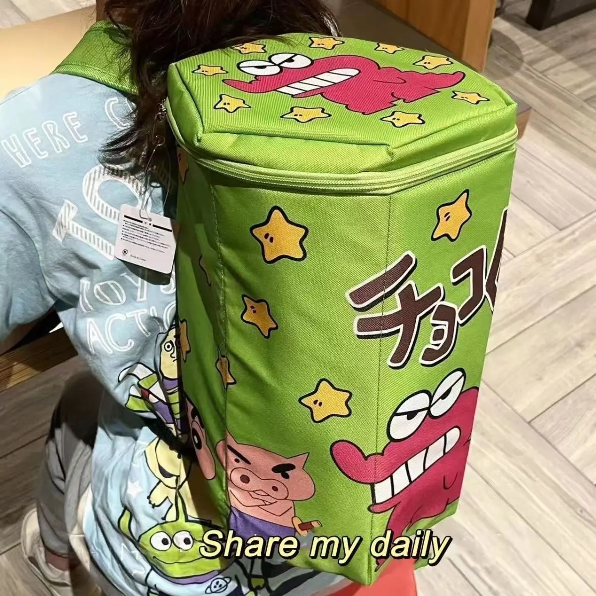 Ba Lô Nhỏ Umis, Thiết Kế Dễ Thương, Chủ Đề Shin-chan Bút Chì Màu Shin-cô Gái, Hộp Bánh Quy Cá Sấu, Túi Đeo Vai Đôi, Túi Khóa Kéo Mở Trên Cùng, Thích Hợp Cho Ba Lô