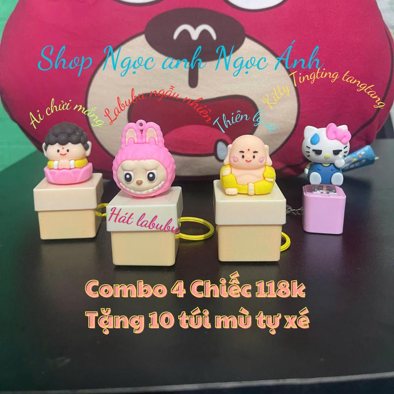 Combo 2 Chiếc Móc Khóa Phật Tụng Hài Hước ( Móc Khoá Thiên Lý Ơi )Labubu Bản Tiếng Việt Giúp Healing Siêu Dễ Thương