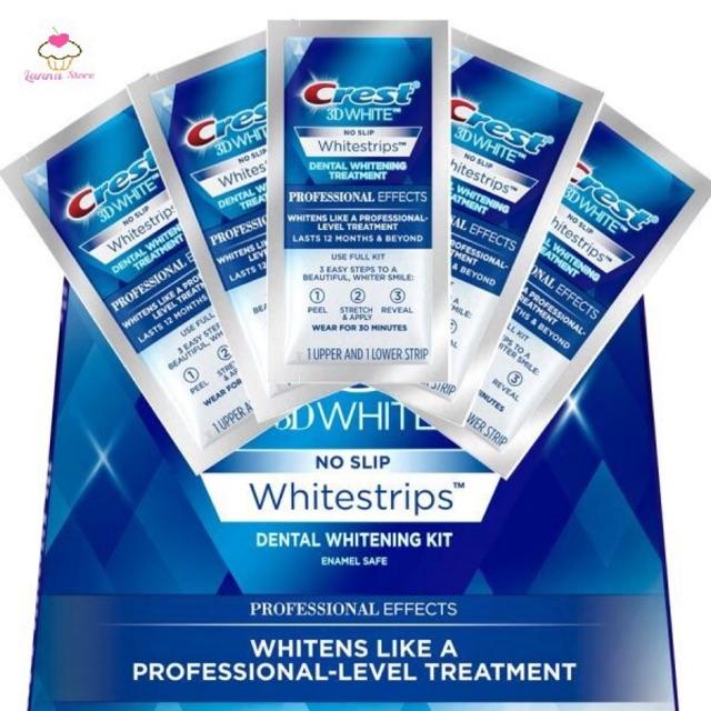 Combo 14 miếng 7 gói 7 ngày dán trắng răng loại Professional Effects Crest 3D White Chính Hãng Whitening Nam Nữ - Mỹ