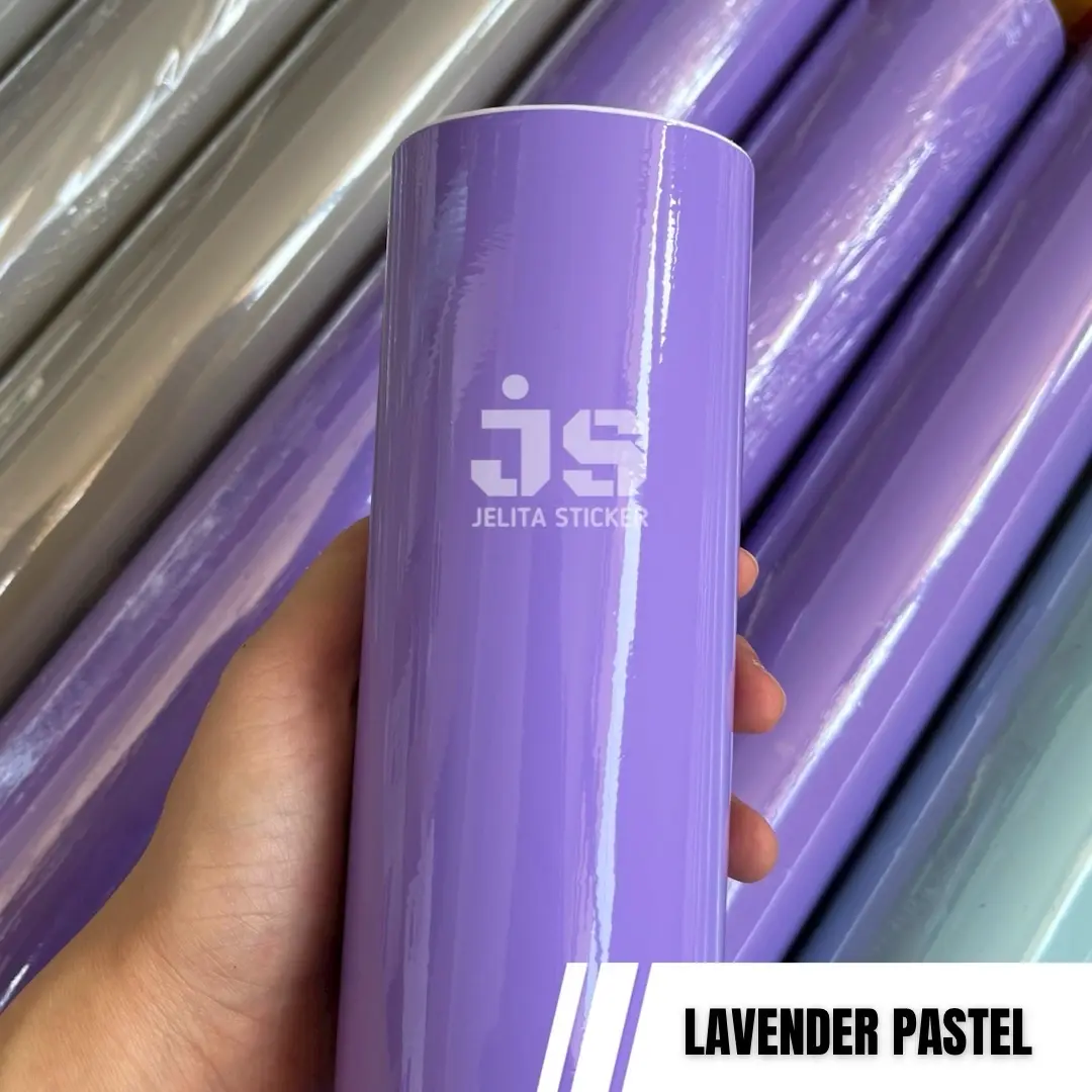 Sticker Ungu Lavender Pastel Glossy / Skotlet Ungu Lavender Glossi / Stiker Pastel Ungu