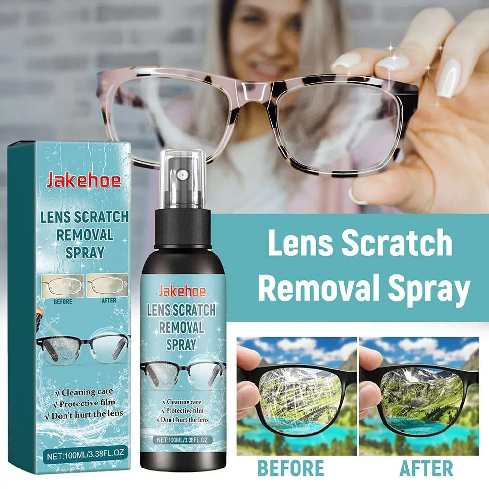 Glasses Lens Cleaner Eyeglass Scratch Removal Spray Liquid Household Fingerprints Anti Lens G4U8