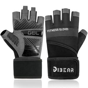 Guantes de gimnasio antideslizantes y transpirables, 1 par de guantes deportivos de medio dedo para hombres y mujeres, guantes de fitness para entrenamiento en el gimnasio
