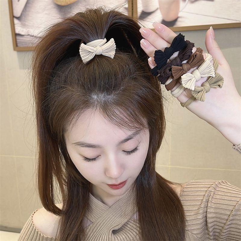 Product Introduction of Butterfly Knot 2024 Women Adult Children Ponytail Hair Ties Non-Damaging Hair Bands Towel Roll Braided Hair Ties 10