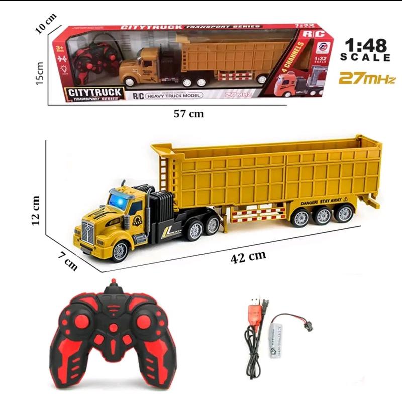  Đồ chơi xe ôtô container điều khiển từ xa có pin sac cho bé Toy 