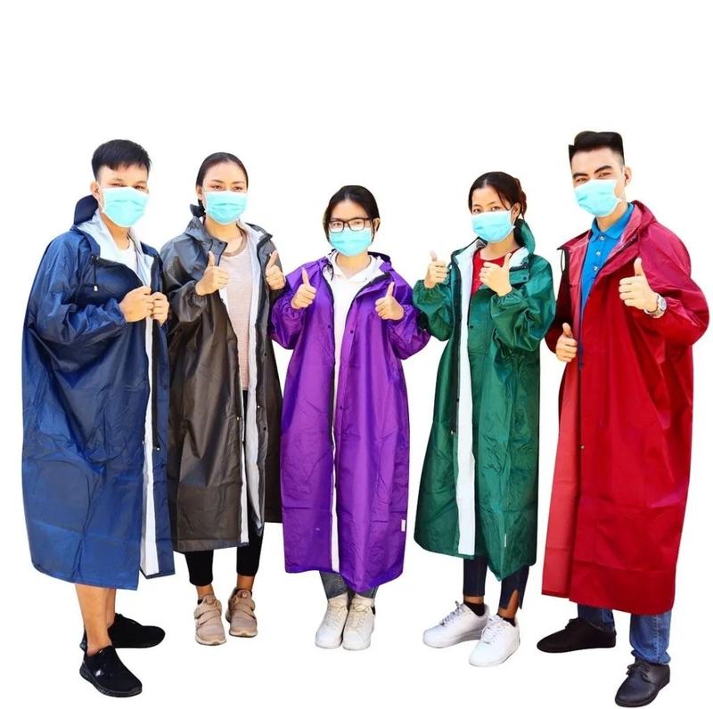 Áo Mưa Loại 1m2 và 1m4, Đủ Size, Đủ Màu Cao Cấp Áo Khoác Măng tô, Dài Form Rộng Dây Kéo Khóa Chống Nước