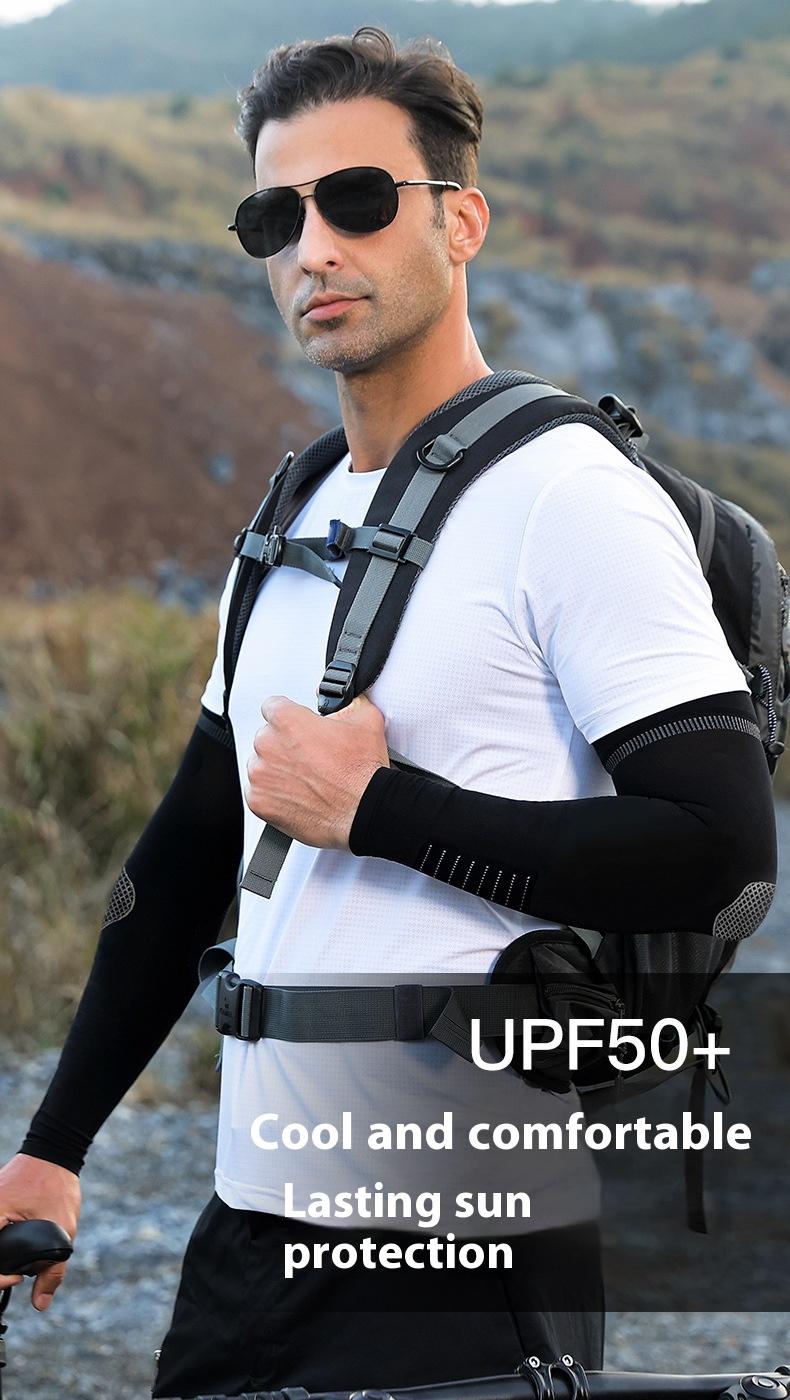 Product Introduction of Summer Ice Silk Sunscreen Arm Protection Men's Outdoor Sports Driving Cycling Ice Sleeve Fishing Sunshade Breathable Sleeve Cover 2