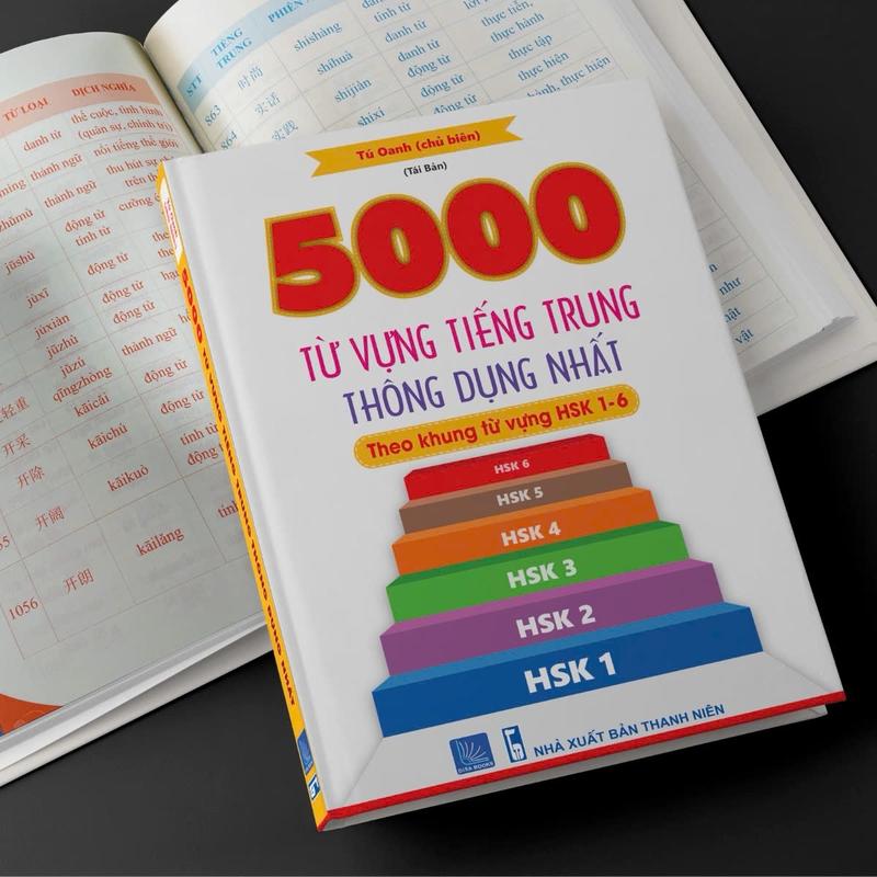  SÁCH 5000 TỪ VỰNG TIẾNG TRUNG THÔNG DỤNG NHẤT HSK 1-6  có file luyện nghe  