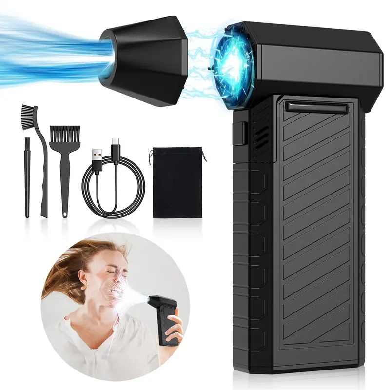 Product Introduction of 130000RPM Electric Air Duster, Cordless USB Rechargeable High-speed Air Blower, 3-gear Adjustable Jet Dry Blower for Keyboard, PC, Car, Air Bed and Home Cleaning 0