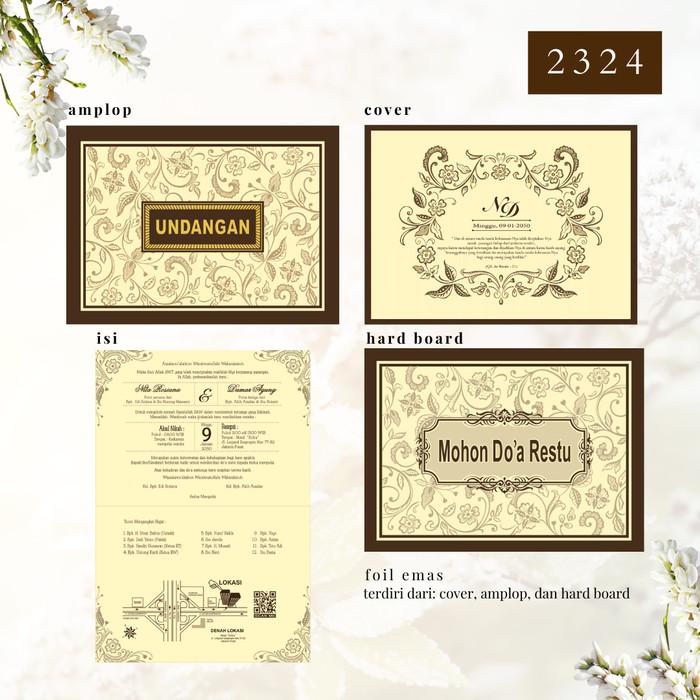 Undangan Pernikahan Kekinian   ERBA  2324 - AMPLOP Elegan Modern Paket Lengkap 100 PCS Gratis Label & Plastik - JanjiKita | Komplit SET