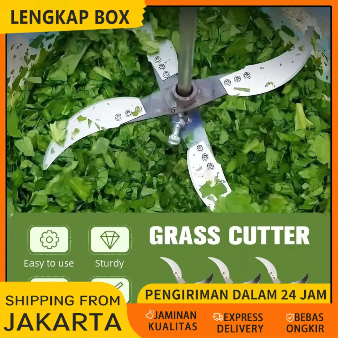 Mesin Cacah Rumput Multifungsi 3 in 1 Modifikasi Bor Listrik Poros 50cm Baja Tahan Karat Daur Ulang Bor Lama Penghancur Pakan Ternak Entok Ayam Biaya Sangat Rendah Portabel