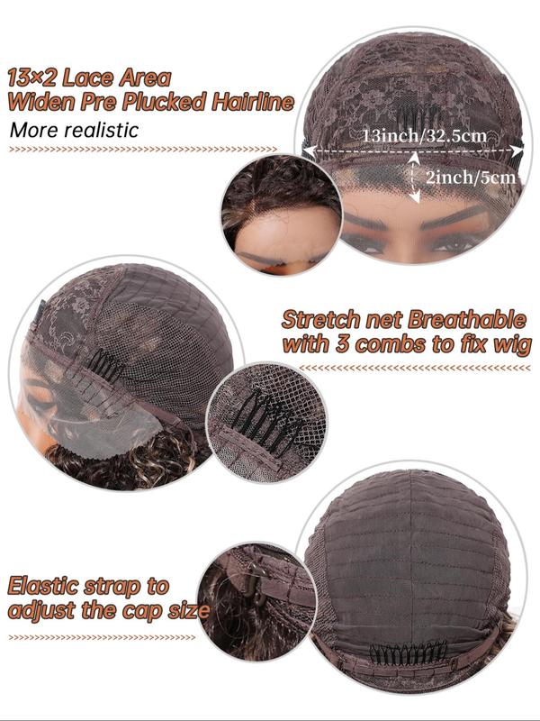24 Inch Long Straight Wigs for Women, Gorgeous Fluffy Wigs without Bangs, Synthetic Lace Wigs for Party, Daily Use 7