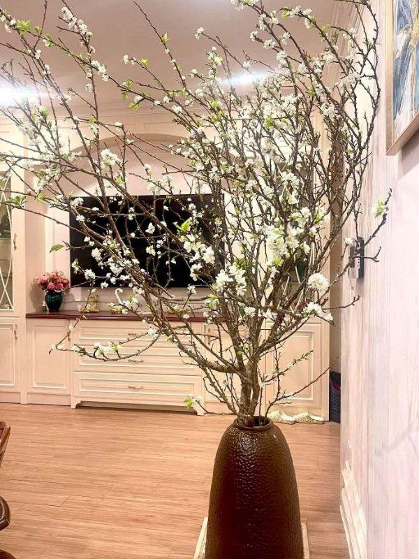 Bình Hoa Dáng Chuông Béo (Cao 34-46cm) Gốm Mộc Cắm Đào, Tuyết Mai..Decor Trang Trí, Họa Tiết Vân Ganh Decor Phòng Trang Trí Nhà