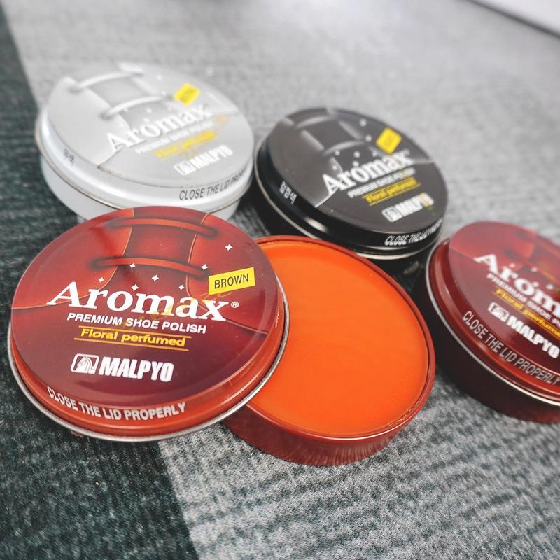 Xi đánh giày AROMAX hàn quốc cao cấp đủ 4 màu nâu đậm,đen,nâu bò,không màu