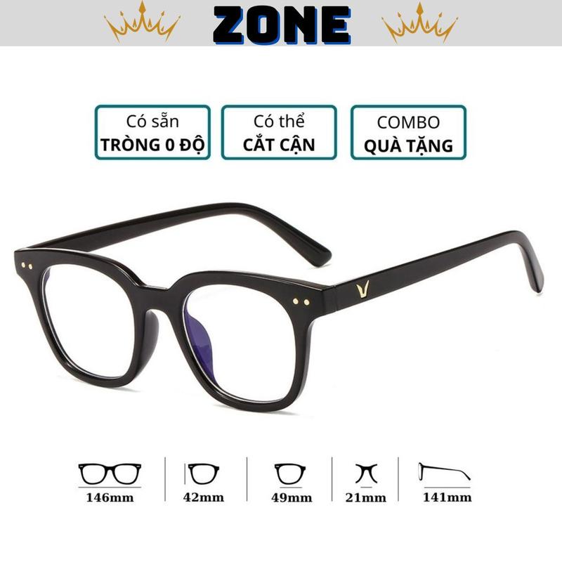 Mắt kính chữ V hai chấm cao cấp phong cách hàn quốc, Kính mát nam nữ  không độ giả  chống tia UV ZONE K001 gentle monster  kính sunglasses kính  gm gọng  kính  cận