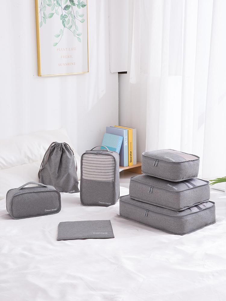 Product Introduction of Travel Storage Bag Set Cationic Luggage Clothes Organizer Storage Bag Makeup Toiletries Waterproof Bag 7 Pieces 27