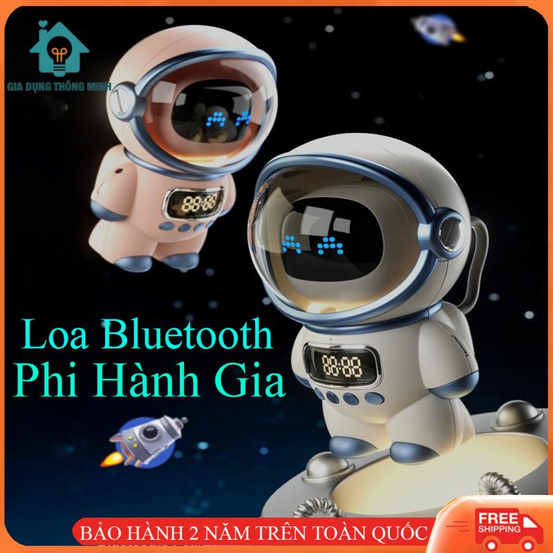Loa bluetooth phi hành gia không dây , Loa bluetooth thông minh AI phi hành gia, loa nghe nhạc có đồng hồ báo thức đèn ngủ độc đáo , loa trang trí phòng ngủ decor góc làm việc